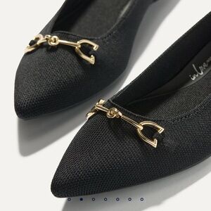 New Rothy’s Double Bit Point II Flat - Black Size 7